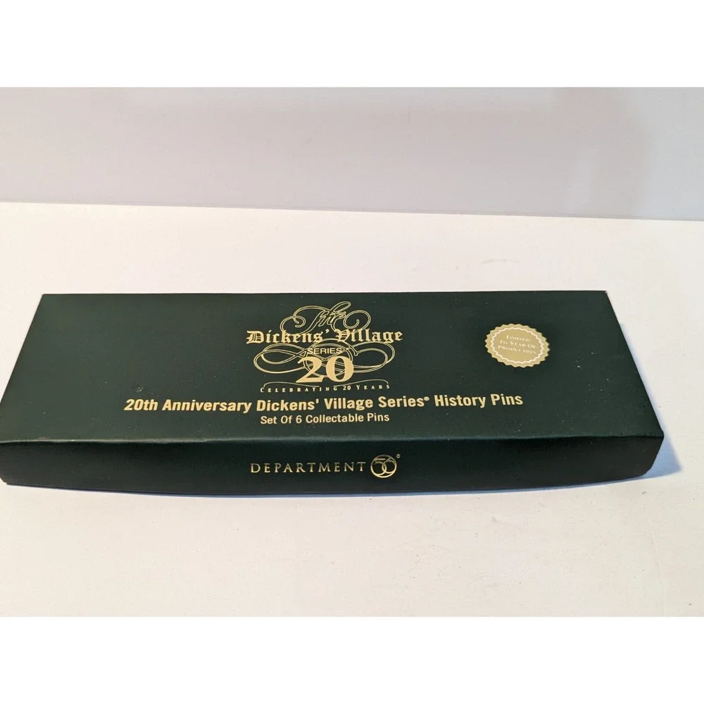 Dept 56 Dickens' Village Series‎ 20th Anniversary History Pins Enamel